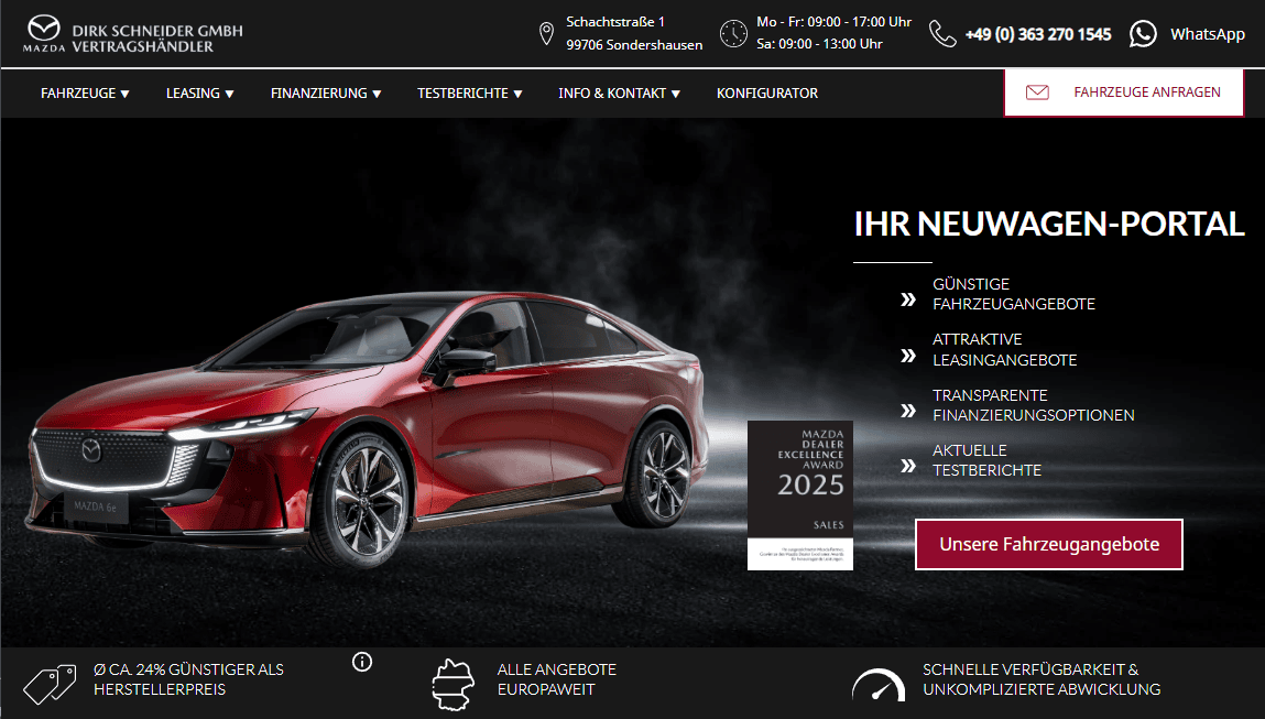 Screenshot der Neuwagen-kaufen.info Startseite