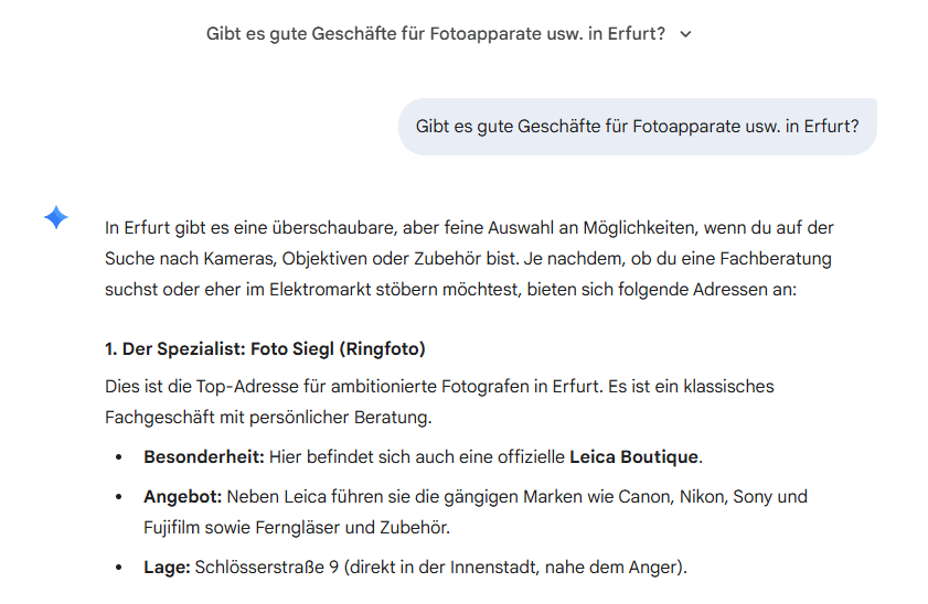 Screenshot aus ChatGPT mit Foto Siegl als Quelle